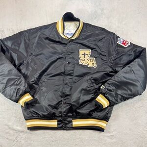 Rare Vintage 80’s 90’ New Orleans Saints Proline Satin Starter Jacket Size L.